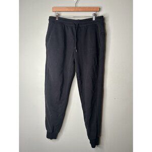 Puma Black Fleece Cotton Blend Joggers Sweatpants Men's Size Large L